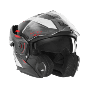 NOX PREMIUM CASQUE MODULABLE SPINNER ARK BLANC ROUGE NOIR