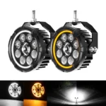 COLIGHT D09 PRO – Phares additionnels LED 4,5″ High/Low Beam + DRL Orange - Image 2